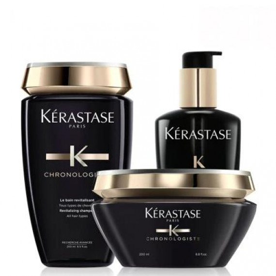 KERASTASE Chronologiste 3-STEP Set 巴黎卡詩 黑鑽鑰源全效修護套裝