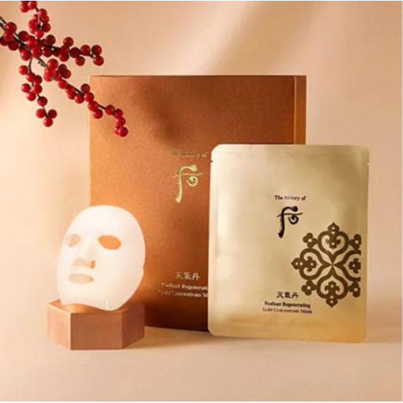 THE HISTORY OF WHOO Cheongidan Radiant Regenerating Gold Concentrate Mask 1pc 后 天氣丹華炫黃金精華面膜 一片