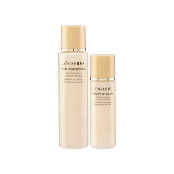 小樣品套裝 - SHISEIDO - Vital Perfection White Revitalizing Softener & Emulsion Enriched 全效美白抗紋滋潤水乳套裝